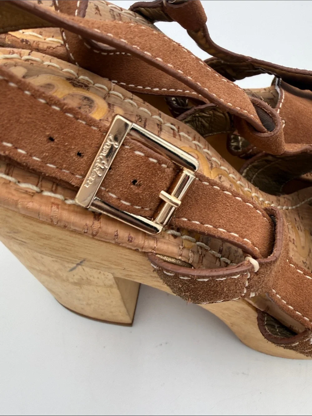 Sam Edelman Brown Suede Platform Sandals - Women 9.5M chunky Y2K gothic retro